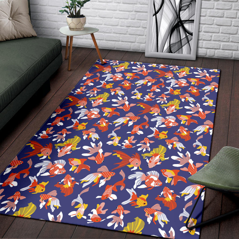 Goldfish Pattern Print Design 04 Area Rug