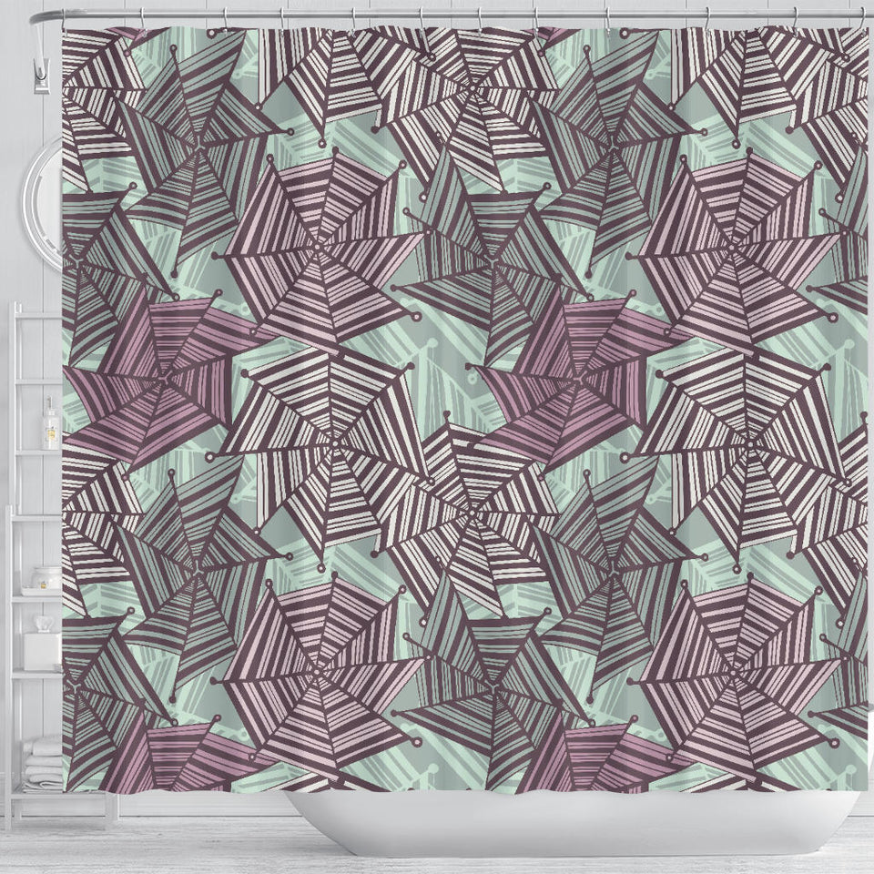 Spider Web Cobweb Design Color Pattern Shower Curtain Fulfilled In US