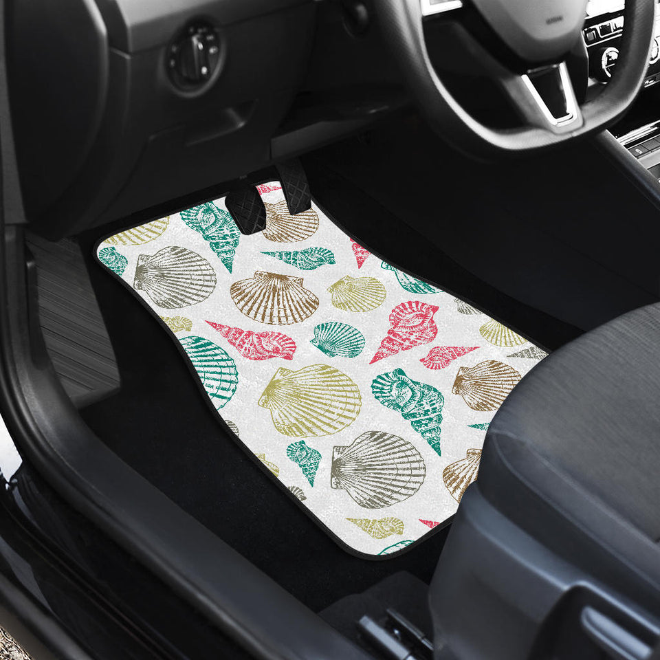 Colorful Shell Pattern Front And Back Car Mats