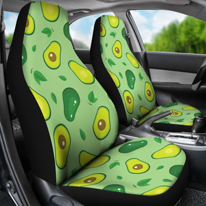 Avocado Pattern Green Background  Universal Fit Car Seat Covers