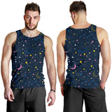 space pattern with planets, comets, constellations and stars Men Tank Top