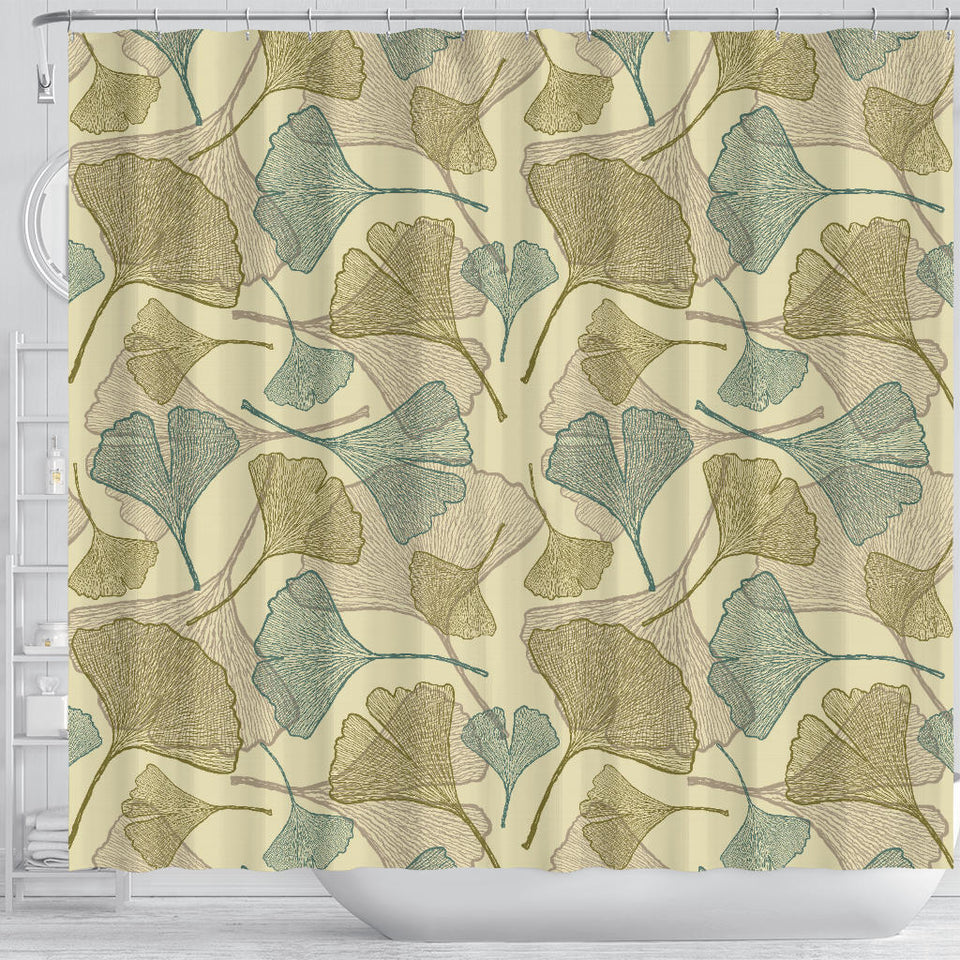 Ginkgo Leaves Design Pattern Shower Curtain Fulfilled In US