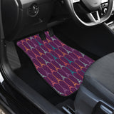 Eiffel Tower Pattern Print Design 05 Front and Back Car Mats