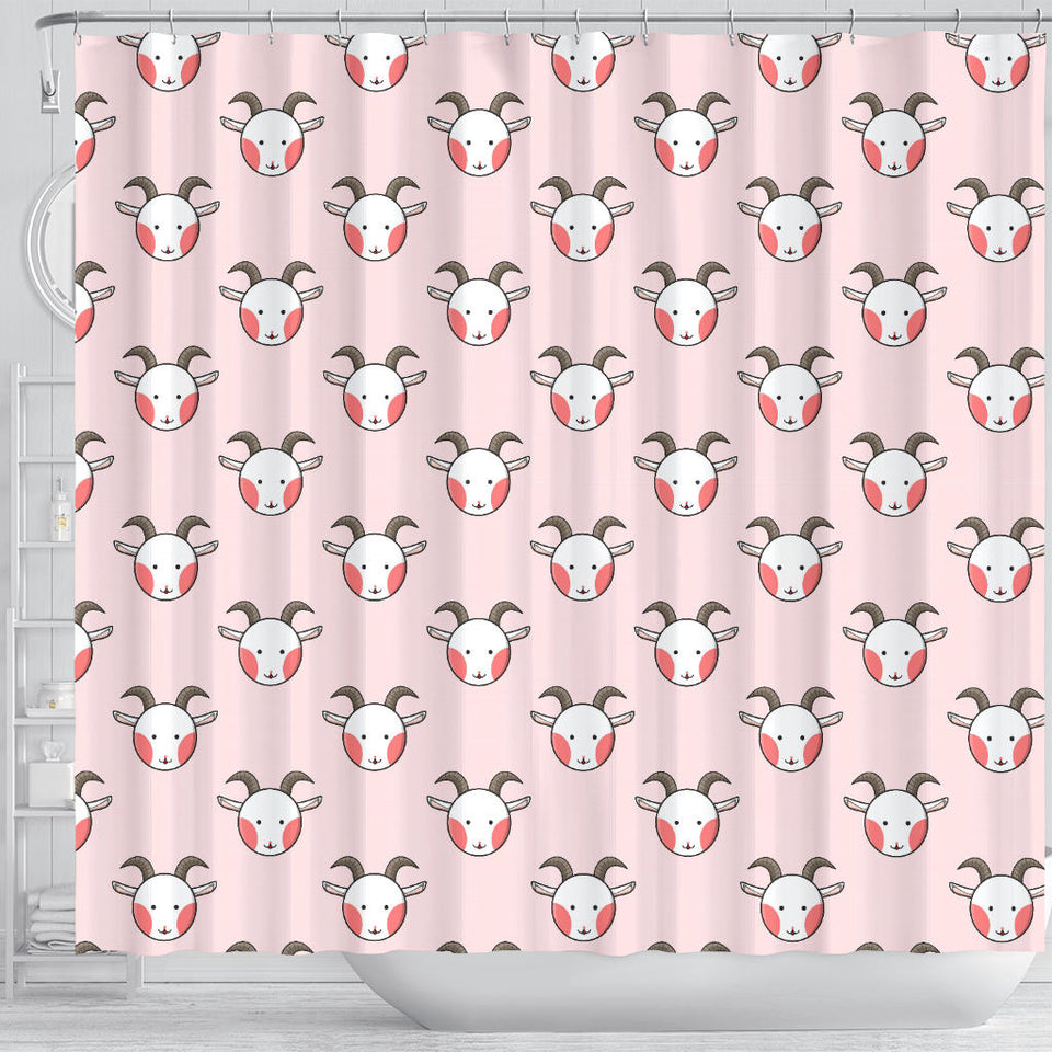 Cute Goat Pattern Shower Curtain Fulfilled In US