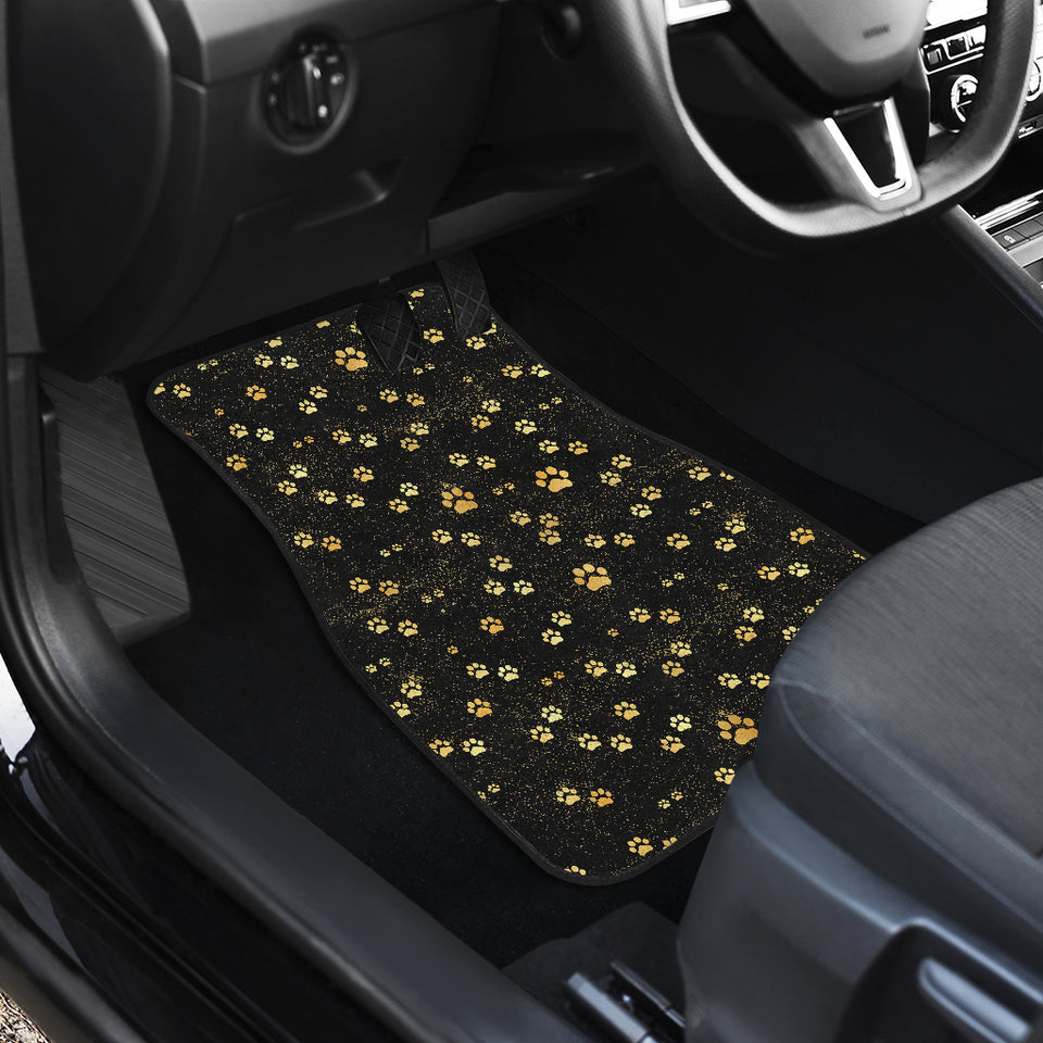 Dog Paws Pattern Print Design 05 Front Car Mats