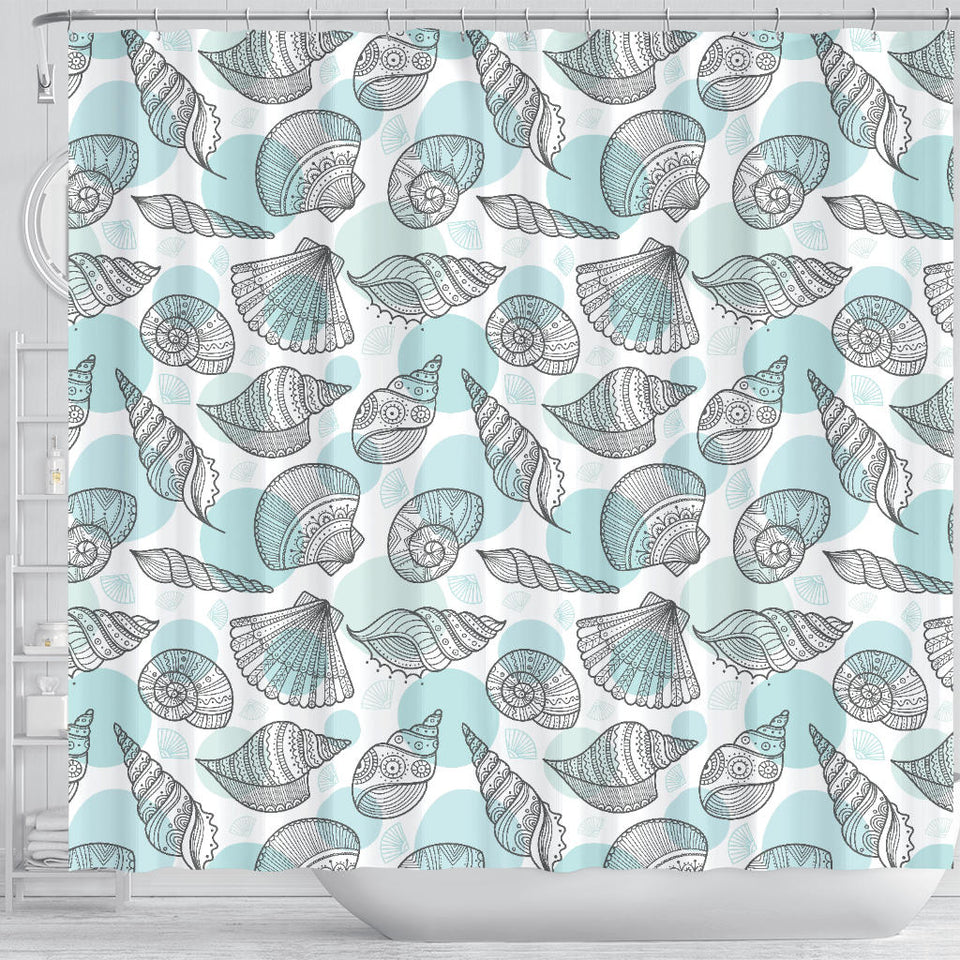Shell Polynesian Tribal  Shower Curtain Fulfilled In US