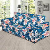 Hibiscus Pattern Print Design 02 Sofa Slipcover