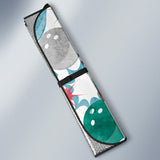 Watercolor Bowling Pattern Car Sun Shade