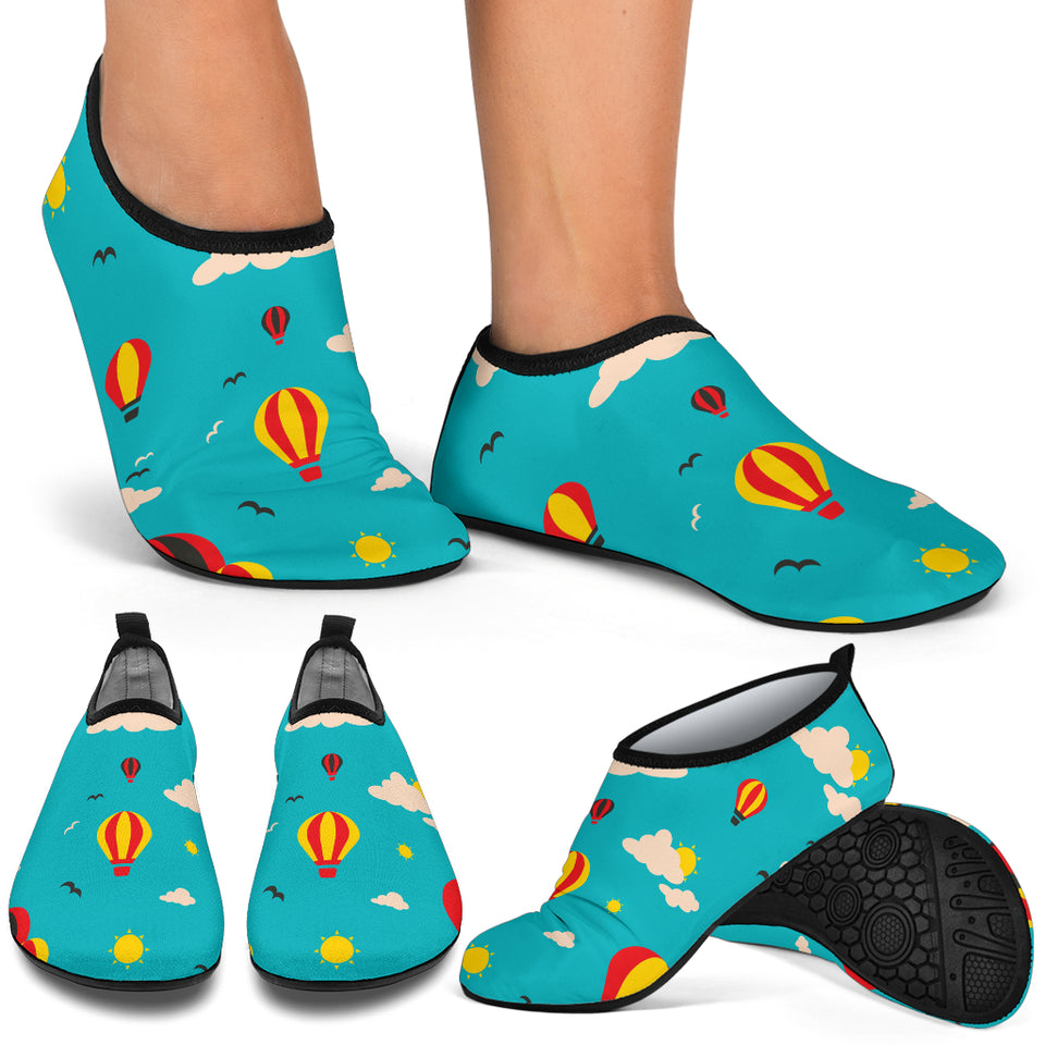 Hot Air Balloon Sky Pattern Aqua Shoes