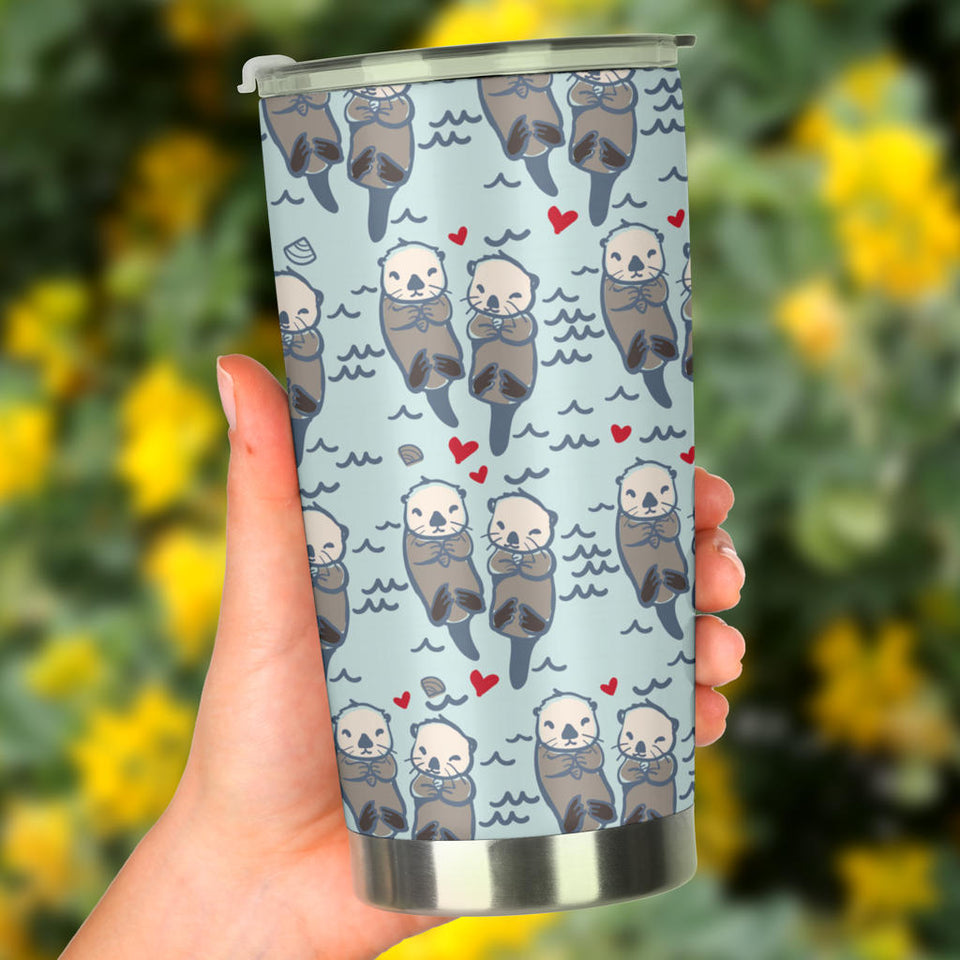 Lovely Sea Otter Pattern Tumbler