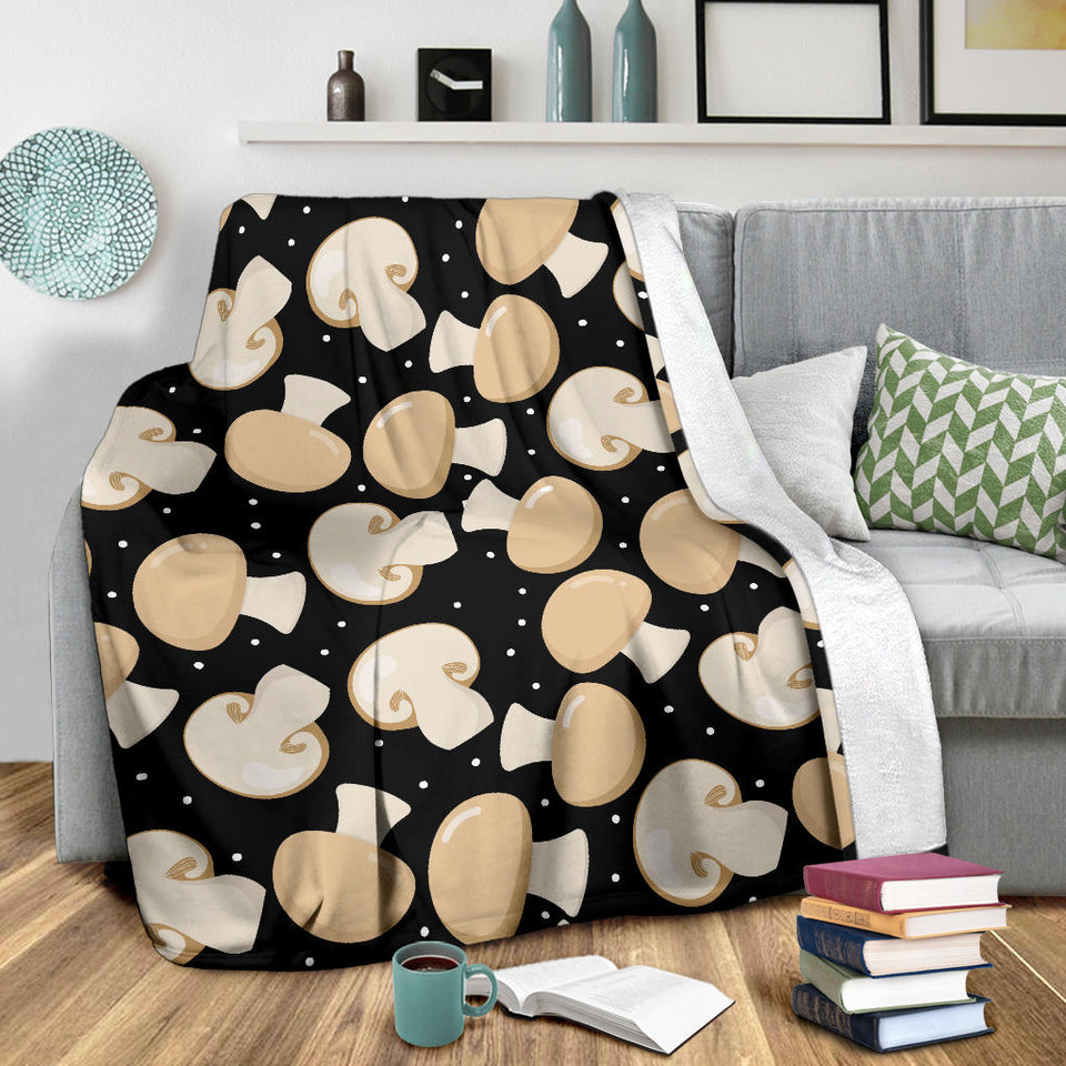 Champignon Mushroom Pattern Premium Blanket