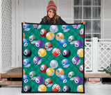 Billiard Ball Pattern Print Design 01 Premium Quilt