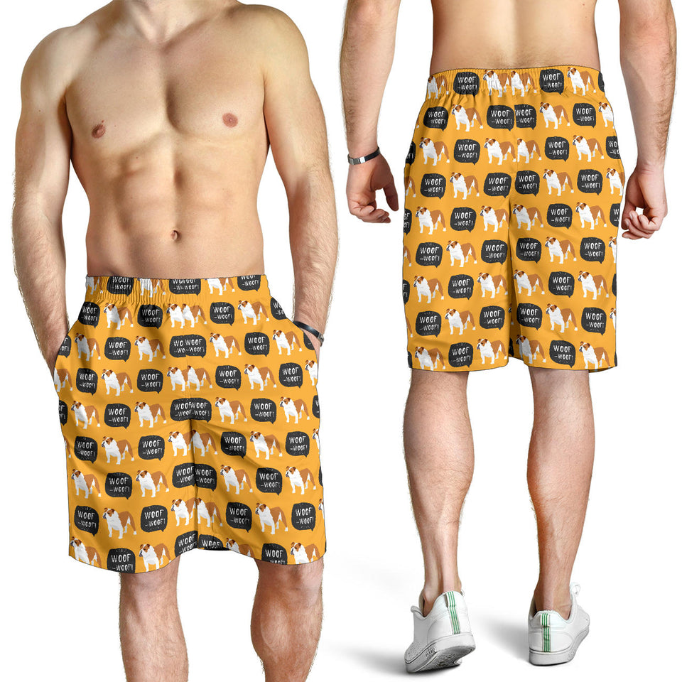 English Bulldog Pattern Print Design 04 Men Shorts
