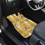 Camels Ethnic Motif Pattern Front And Back Car Mats