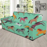 Colorful Horses Pattern Sofa Slipcover
