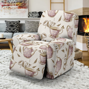 Tea pots Pattern Print Design 03 Recliner Chair Slipcover