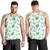 Durian pattern blue background Men Tank Top