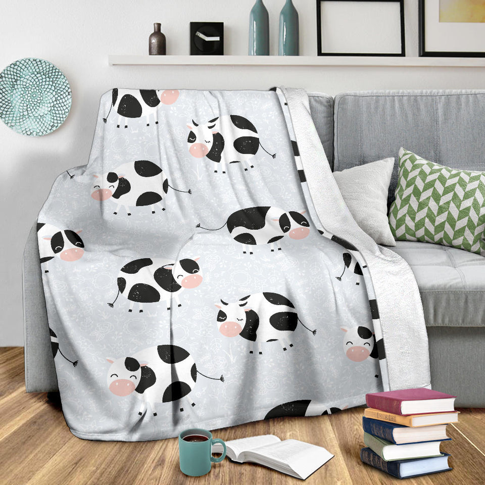 Cute Cows Pattern Premium Blanket