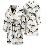 Eagle Pattern Print Design 03 Men's Bathrobe