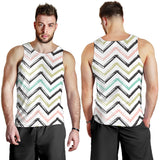 zigzag  chevron paint pattern Men Tank Top