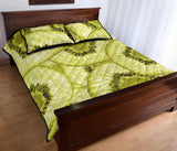Sliced kiwi pattern Quilt Bed Set