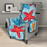 Blue red orange starfish pattern Chair Cover Protector