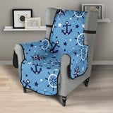 Anchors rudder compass star nautical pattern Chair Cover Protector