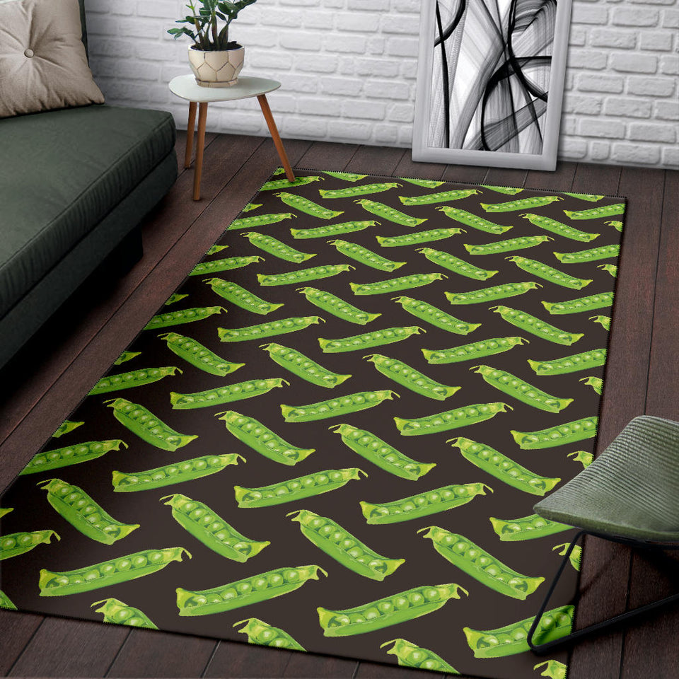 Green Peas Pattern Print Design 05 Area Rug