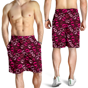 Lips Pattern Print Design 03 Men Shorts