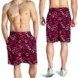 Lips Pattern Print Design 03 Men Shorts