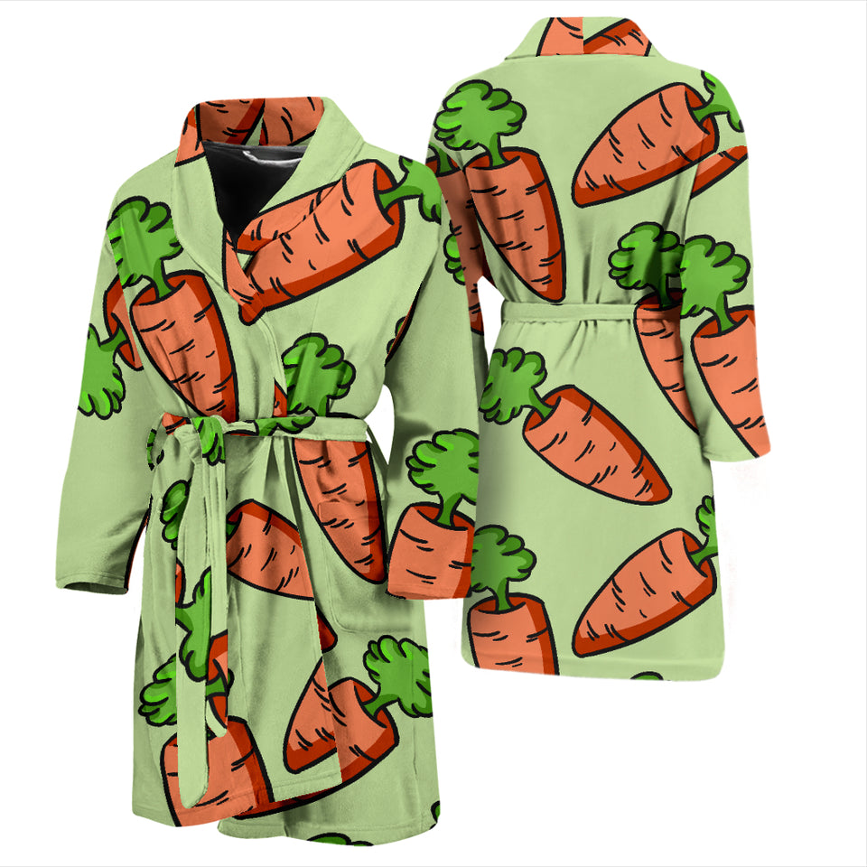 Carrot Pattern Print Design 05 Men's Bathrobe