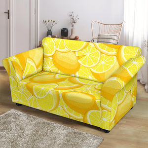 Lemon Pattern Loveseat Couch Slipcover