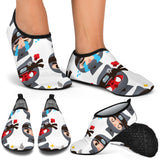 Cute Ninja Design Pattern Aqua Shoes