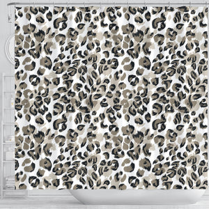 Leopard Skin Print Pattern Shower Curtain Fulfilled In US