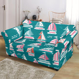 Cute Sailboat Pattern Loveseat Couch Slipcover