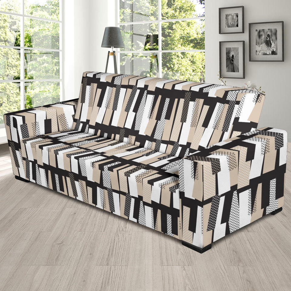 Piano Pattern Print Design 04  Sofa Slipcover