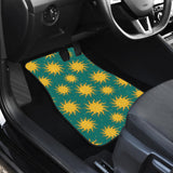 Sun Green Background Front Car Mats