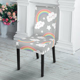 Cute Rainbow Clound Star Pattern Dining Chair Slipcover