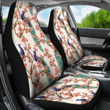 Peacock Tropical Flower Pattern  Universal Fit Car Seat Covers