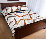 Boomerang Australian aboriginal ornament pattern Quilt Bed Set
