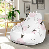 Poodle Dog Rose Cake Pattern Bean Bag Cover