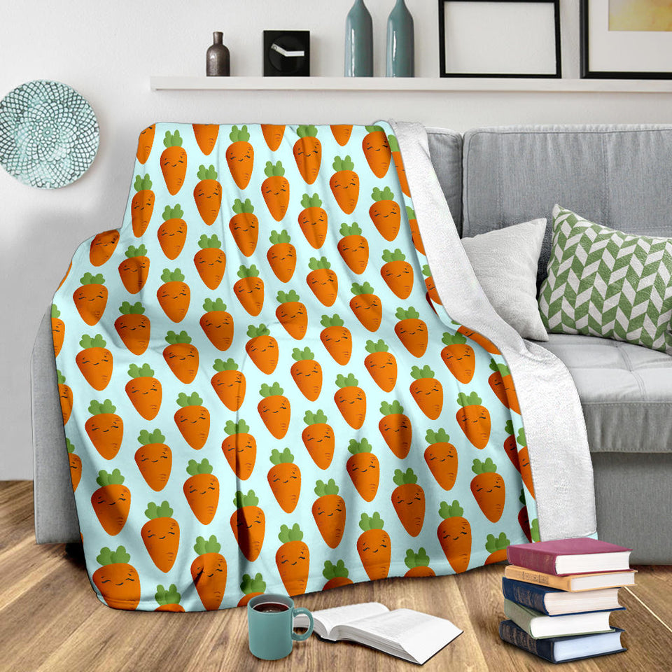 Carrot Pattern Print Design 03 Premium Blanket