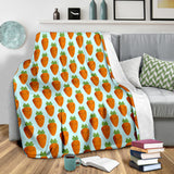 Carrot Pattern Print Design 03 Premium Blanket