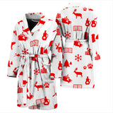 Canada Pattern Print Design 04 Men's Bathrobe