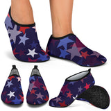 Red Blue Star Pattern Aqua Shoes