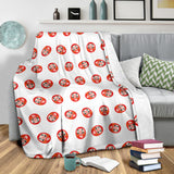 Daruma Japanese Wooden Doll Pattern Premium Blanket