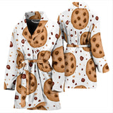 Chocolate Chip Cookie Pattern Women'S Bathrobe