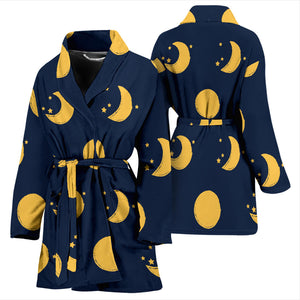 Moon Star Pattern Women'S Bathrobe