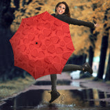 Strawberry Pattern Red Background Umbrella
