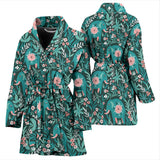 Elephants Jungle Pattern Women'S Bathrobe